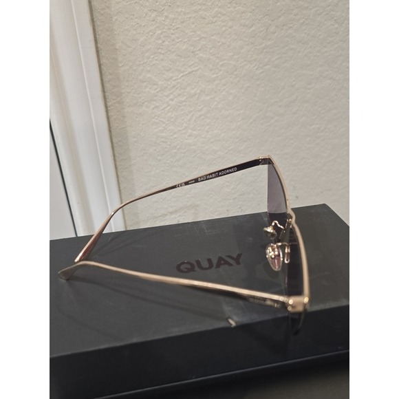 Quay Australia Bad Habit Adorned Limited Edition Sunglasses- Gold main image 10